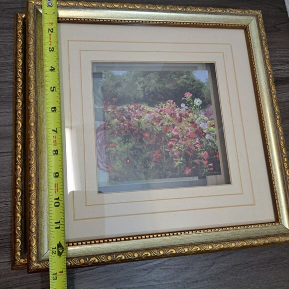 Shirley Novac Cosmos Garden 2 Glass Framed Prints Wall Art 13"X13" - Picture 9 of 10